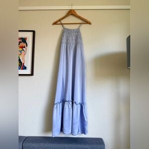 Elegant Light Blue Maxi Dress